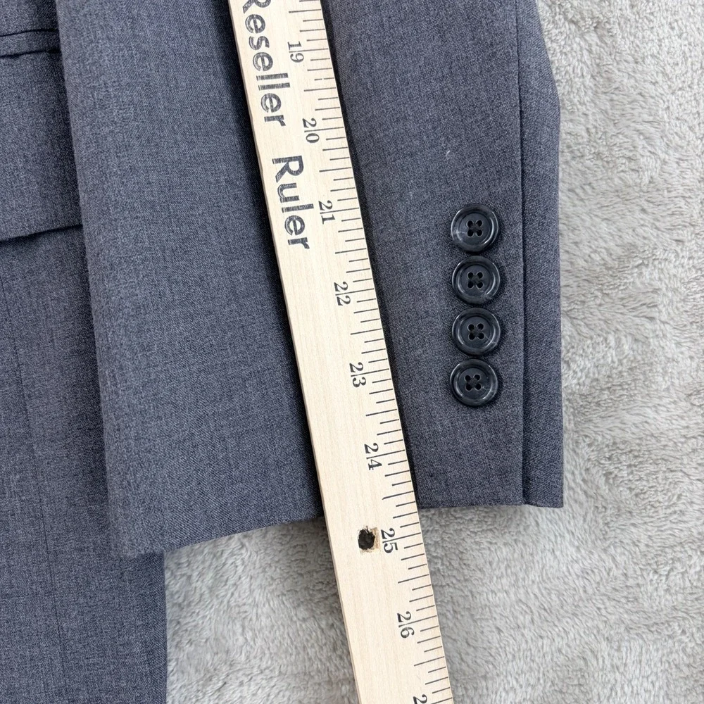 Jos A Bank Stays Cool Blazer Sport Coat Jacket in Grey Wool Blend Half Lined 41R